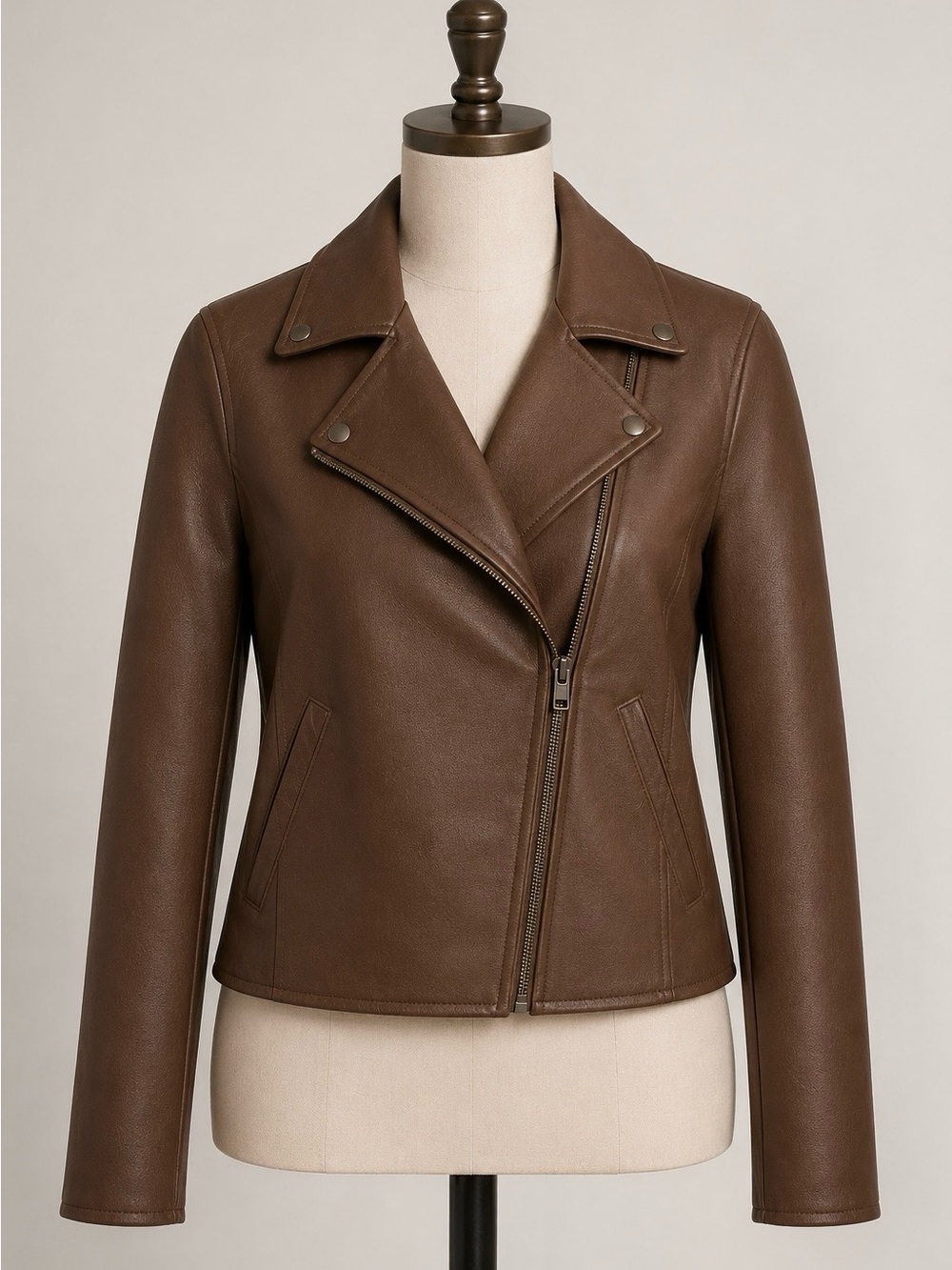 Levi's Brown Faux Leather Moto Jacket NWT